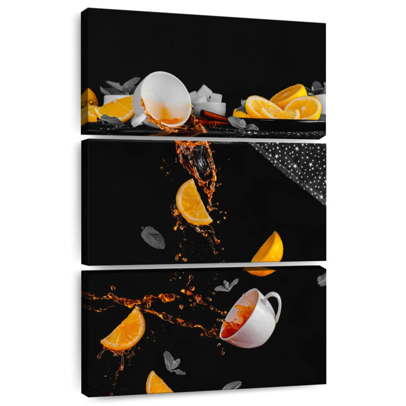 Yarlin Lemon Tea Splashes, 65" H x 42" W