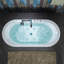 Baignoire de trempage 66,5 "x 32" avec jets d'eau et bulles d'air avec remplissage de baignoire
