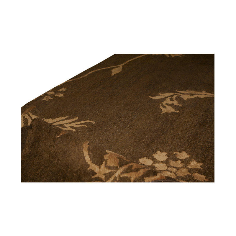 Himalayan Floral Area Rug in Brown