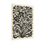 Plantes et fleurs à motif floral noir sur fond crème-307358411