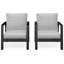 Chaise de patio en aluminium avec coussins-777205570