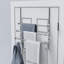 Porte-serviettes au-dessus de la porte, porte-serviettes pour porte de salle de bain, porte-serviettes triple avec crochets (argent)