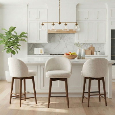 Tabouret de comptoir pivotant rembourré