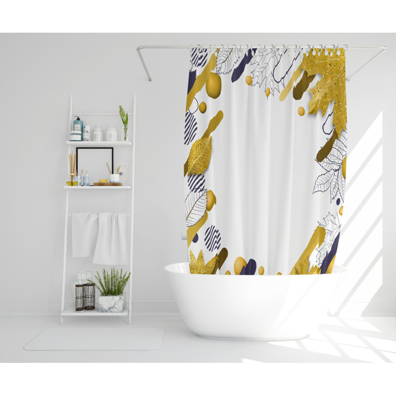 Lenwood Polyester Shower Curtain, 168cm H x 168cm W