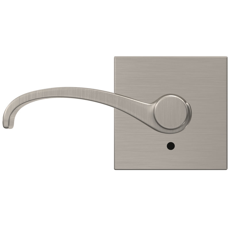 Custom Whitney Non-Turning Lever with Collins Trim, Satin Nickel
