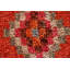 Tapis en laine noué à la main de style turc rétro Herki Anatolian pour la cuisine en orange distinctif