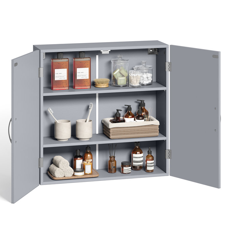 Serhan Wall Bathroom Cabinet, Grey
