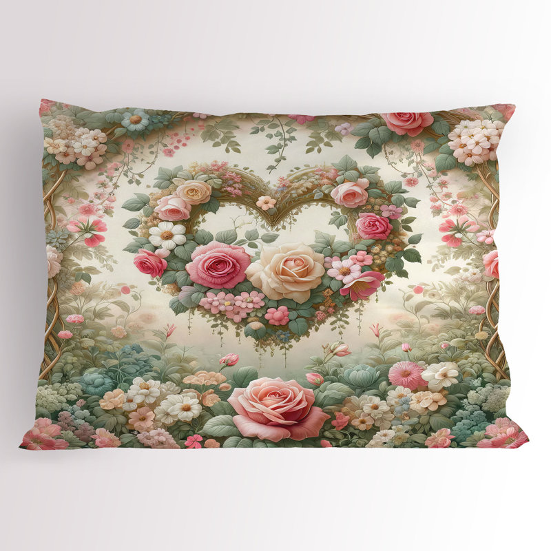Machine Tufted Floral Sham Set, Queen