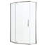 Cabine de douche semi-anglaise, 34 1/8 po x 72 po, nickel brossé - Luminaire de salle de bain de qualité 72 po - Angle, rehausse l'esthétique-124069833