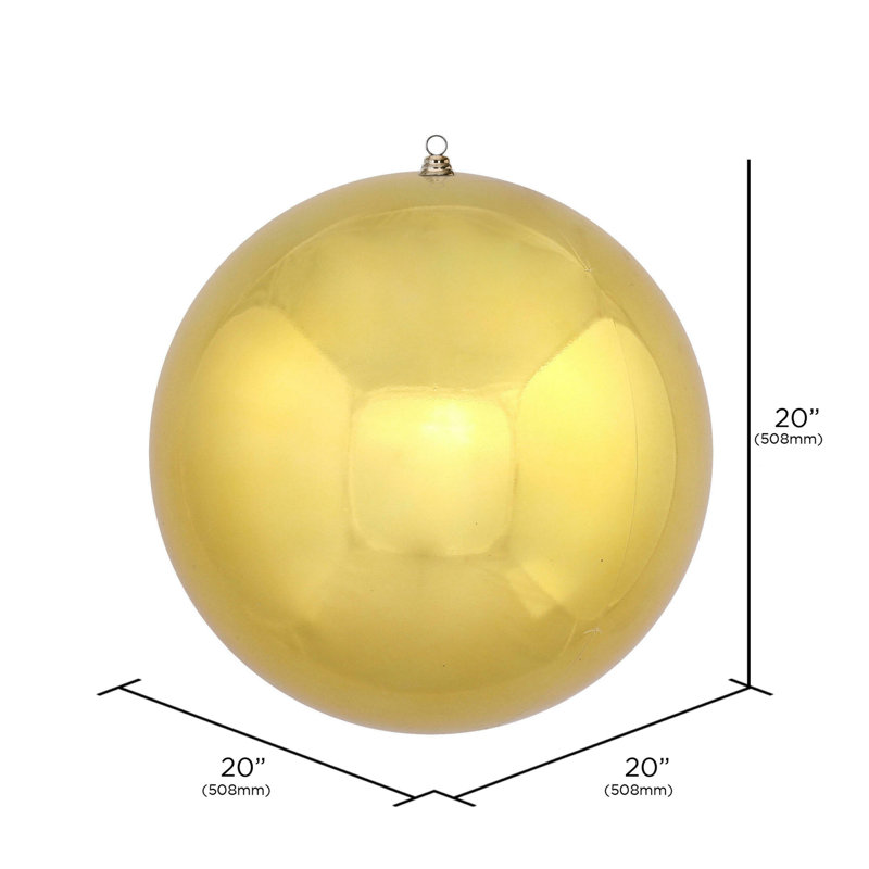 Ornement massif en forme de fêtes, Or brillant, H 20 po x l 20 po x P 6 po