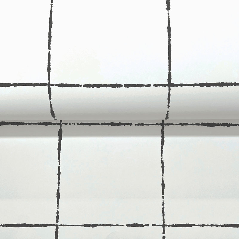 Papier peint à carreaux La Vitré, Noir