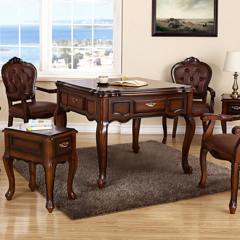 Solid Wood Two-in-one Mahjong Machine with Mahjong Table and Dining Table Function for Chinese Rules
