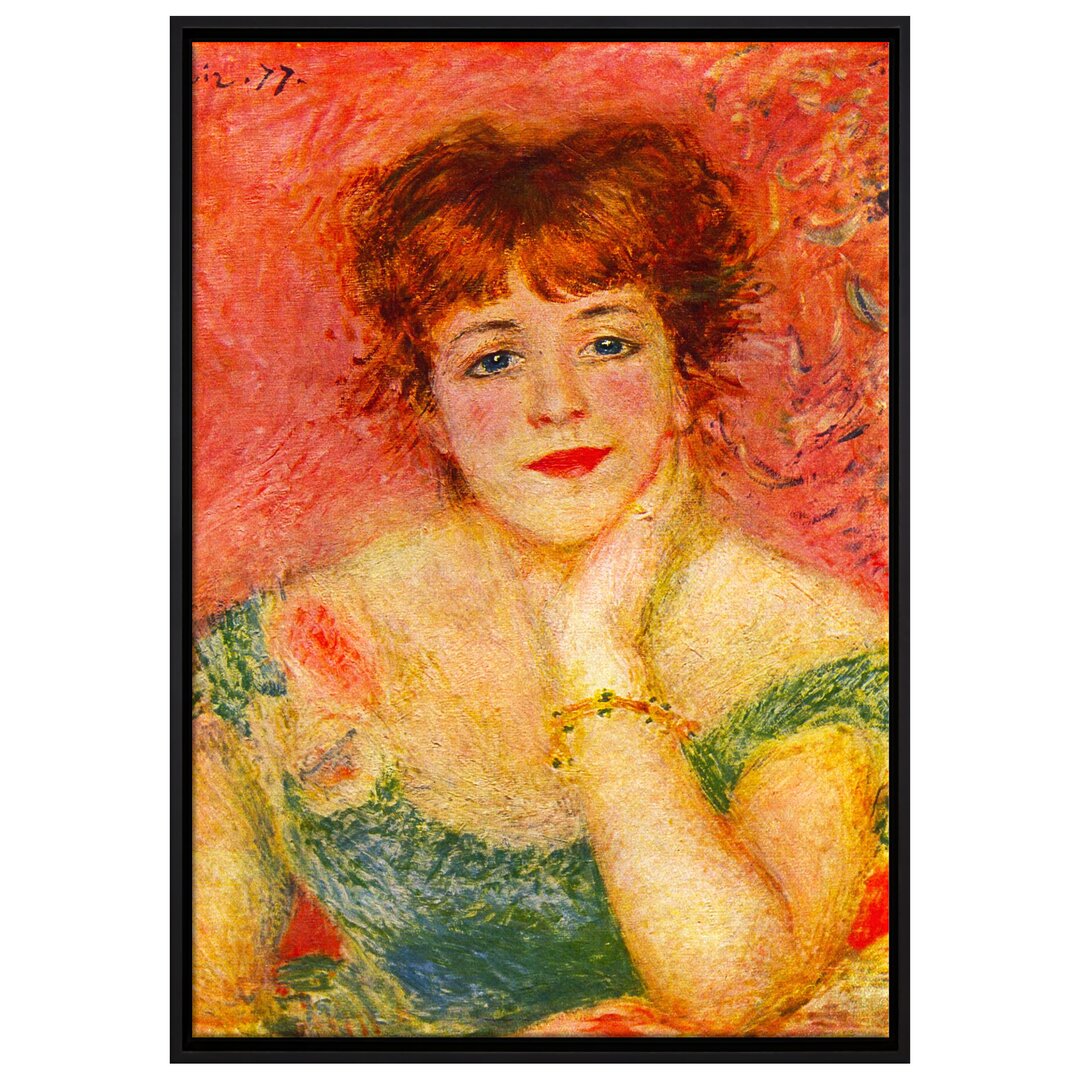 Gerahmtes Leinwandbild Porträt der Schauspielerin Jea von Pierre-Auguste Renoir