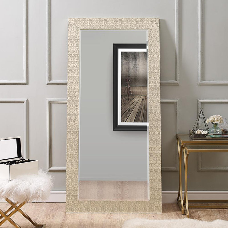 Grand miroir de plancher Laux Mosaic, Or