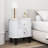 Nightstand w/ 2 Drawers Faux Marble Bedside Table for Small Space-903708435