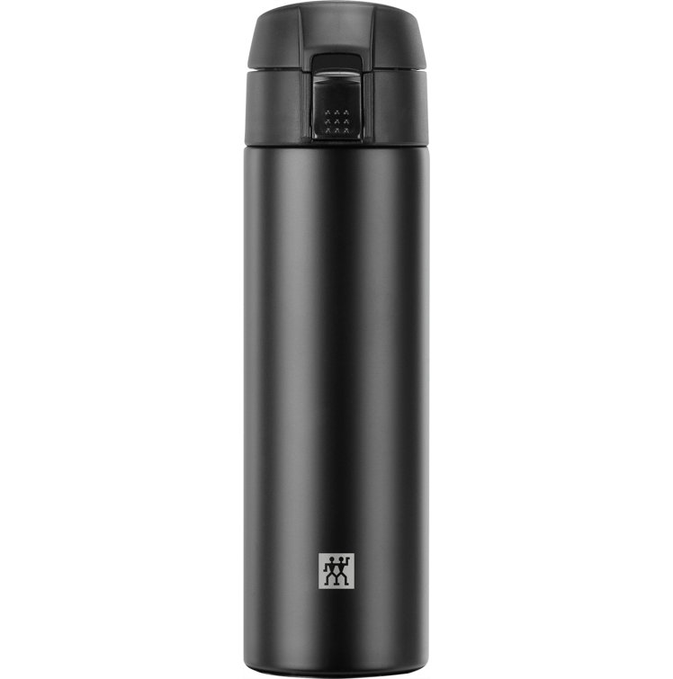 Travel Mug: BODUM Stainless Steel Vacuum Travel Mug: Black, 450ml