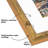 Picture Frame with Mat - Gold Frame - Faux Bamboo Design - Easel Stand and Shatter Resistant Glass-108531090