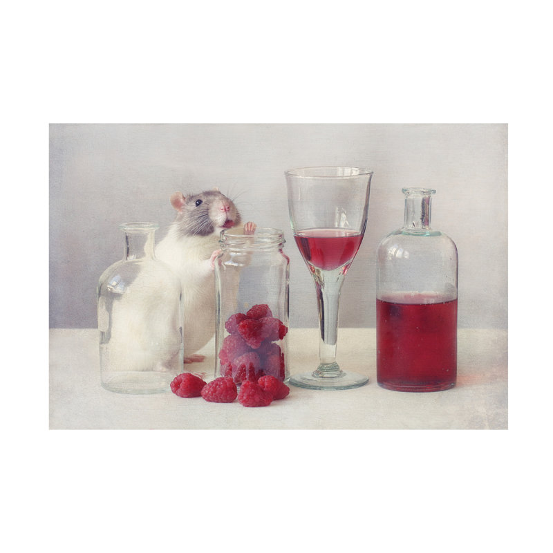 Art sur toile, "Ellen Van Deelen Raspberries", H 12 po x l 19 po