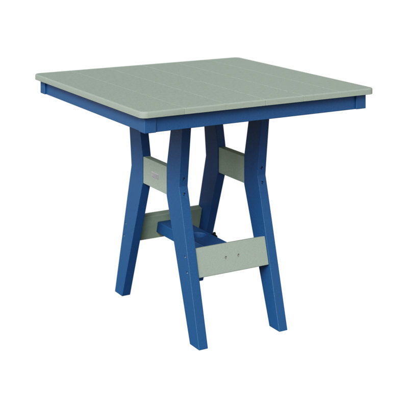 Table de salle à manger carrée 33 po Berlin Gardens Harbor, 30.37" H x 33" W x 33" D, Écume de mer, écume de mer