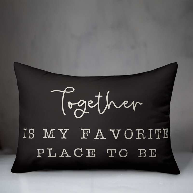 Housse de coussin rectangulaire d’extérieur favorite place, Noir