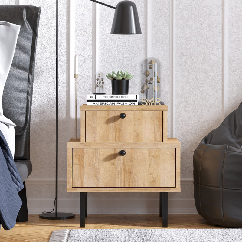 Dupoint 45cm W Manufactured Wood Bedside Table