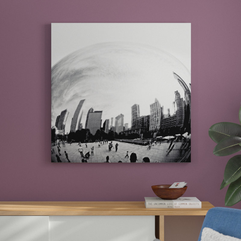 «The Bean Chicago Bold Sq» par Debra Van Swearingen - reproduction de photo sur toile sans cadre, H 36 po x l 36 po, White