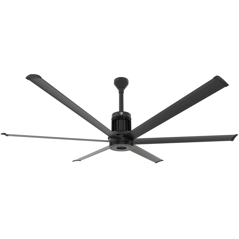 I6 Smart Downrod Ceiling Fan, Black, 72 inches