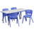 Goddard 5-Piece Rectangle Plastic Kids Activity Table and Chairs Set-12161688