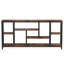 Console industrielle extra longue de 180 cm (70,9 po), table d'appoint à 3 niveaux avec étagères de rangement, idéale pour une entrée ou un salon, couleur brun rustique.