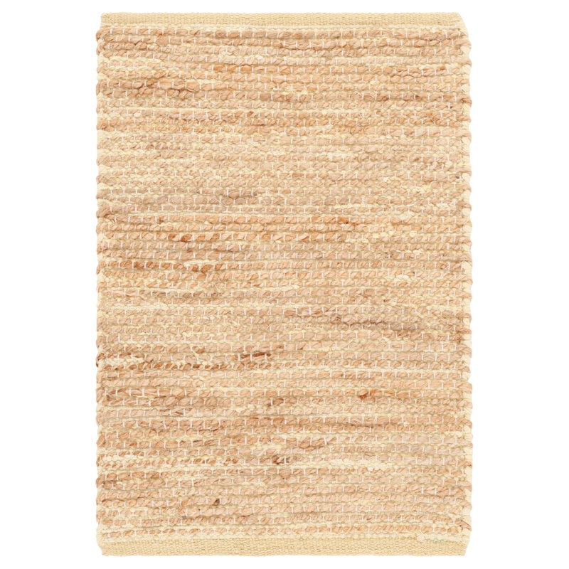 Cape Cod 236 Hand Woven Jute; Cotton No Pattern Rug, Rectangle 3' x 5'