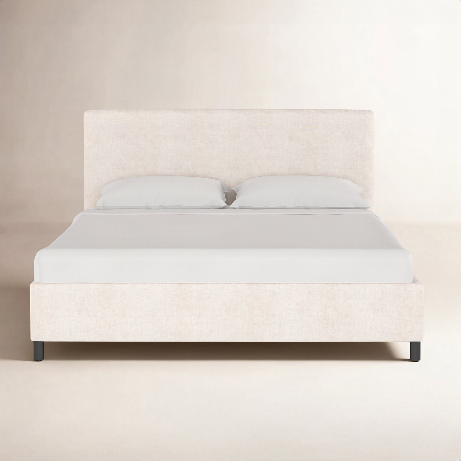 Eisley Upholstered Bed, California King, Classic Talc Linen