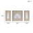 Framed Rice Paper Palm Leaves 3-Piece Shadowbox Wall Decor Set