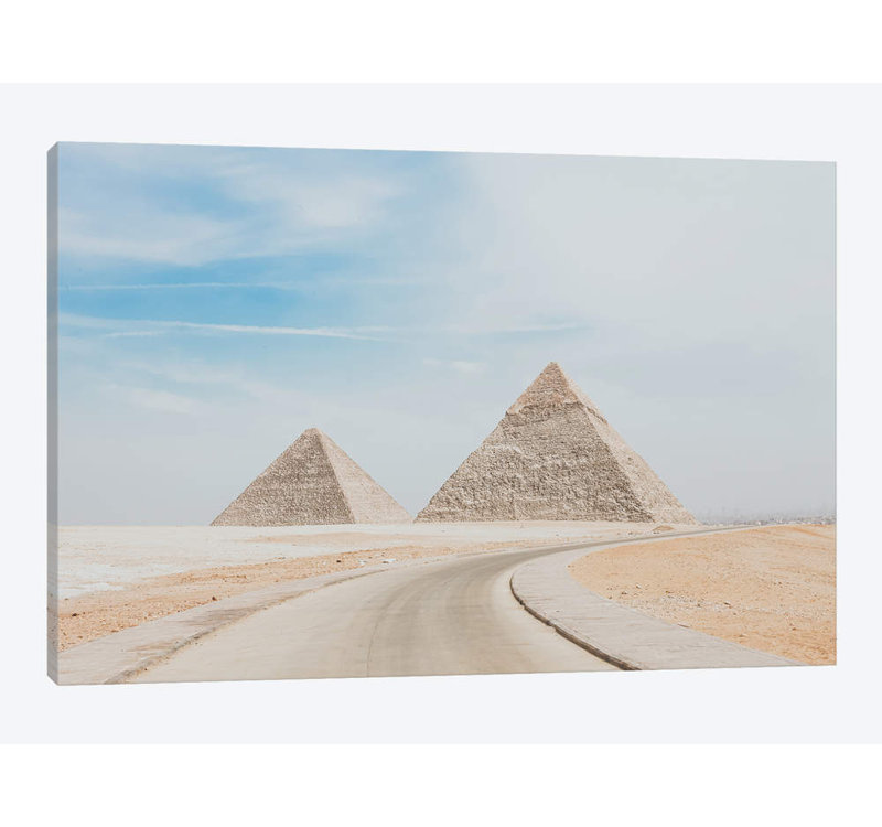 Pyramides d'Egypte par Luke Anthony Gram - impression sur toile tendue, H 8 po x l 12 po x P 0,75 po, Toile tendue