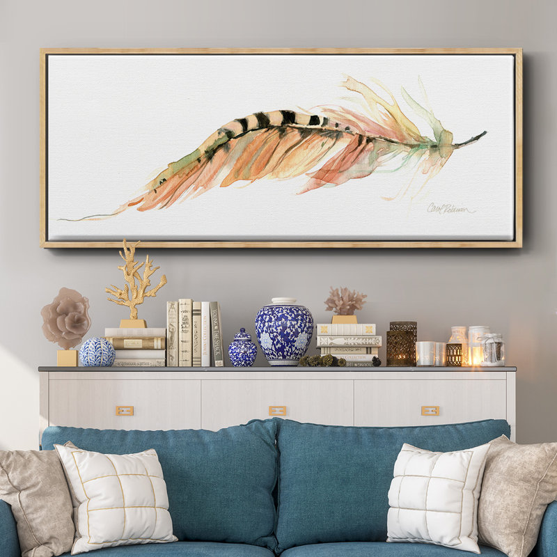 Tail Feather IV- Framed Canvas