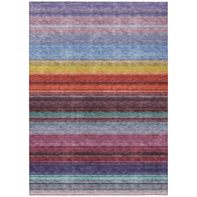 Chantille Flatweave Washable Striped Indoor / Outdoor Rug