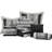 Kath Microfiber Jacquard 15 Piece Comforter Set-1826541396-1826541402