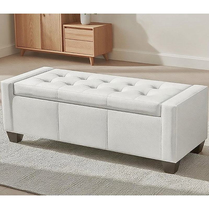 Banc rectangulaire, banc capitonné avec rangement