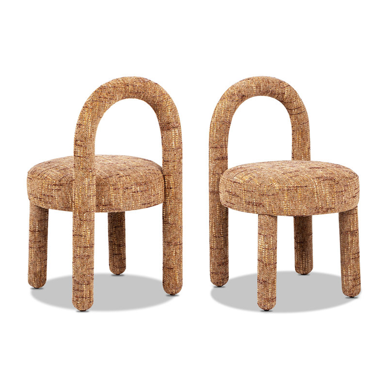 Jeremiah Round Arched Upholstered Dining Side Chair, Set Of 2