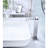 Bathroom Sink Faucet With Waterfall Stream And Finish Stainless Steel Spout For Easy Adjustment-121645609