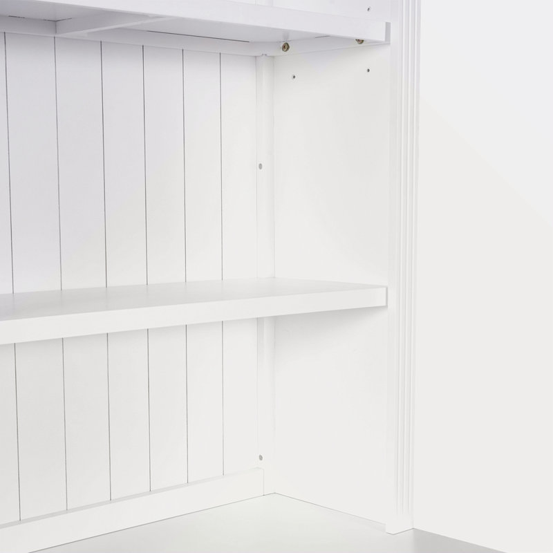 83.4"Tall Bookshelf With Two Corner Shelf Suite,Bookcase With 2 Doors And 1 Drawer,5-Tier Corner Shelf With Open Shelves,Free Standing Shelves Suite With LED Lighting For Living Room,Office,