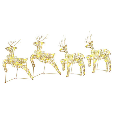 vidaXL LED Reindeers with 80 LEDs PET