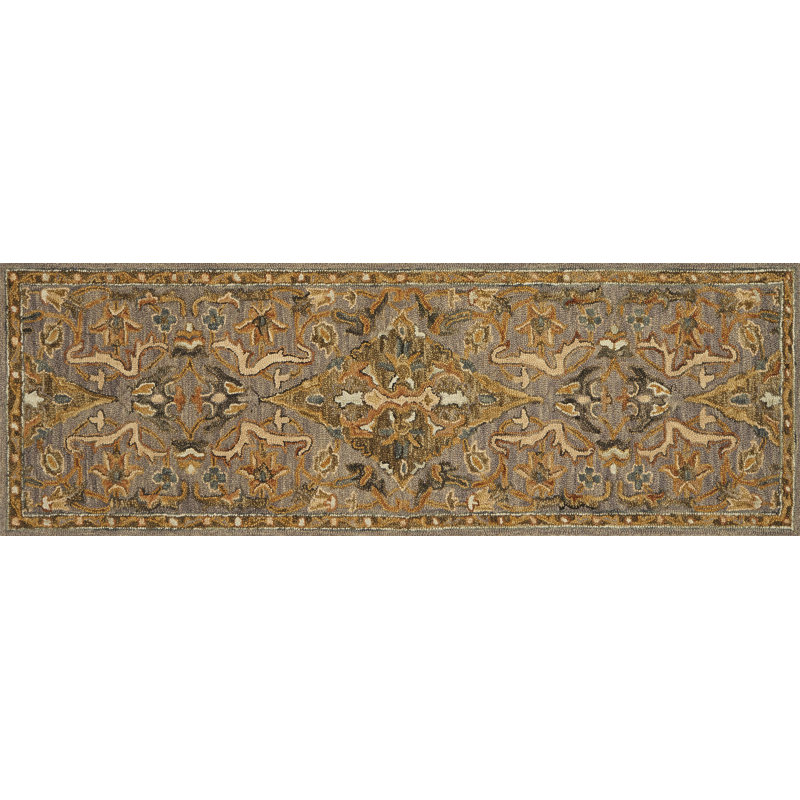 Asan Hand Hooked Wool Oriental Indoor Rug, Runner 2'6" x 7'6"
