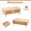 Table basse Mid-Century moderne avec 2 tiroirs de rangement