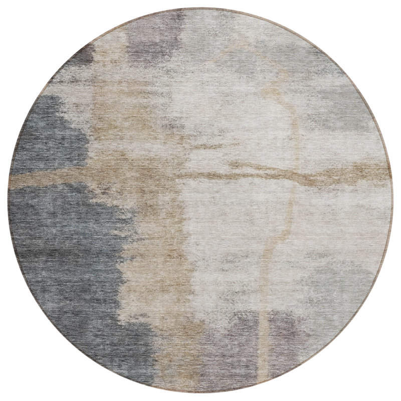 Abstract Indoor / Outdoor Rug, Round 8'