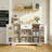 Farmhouse Sideboard Buffet – Wood, 2 Cabinets, 1 Drawer & Open Shelves for Dining Room-744610084