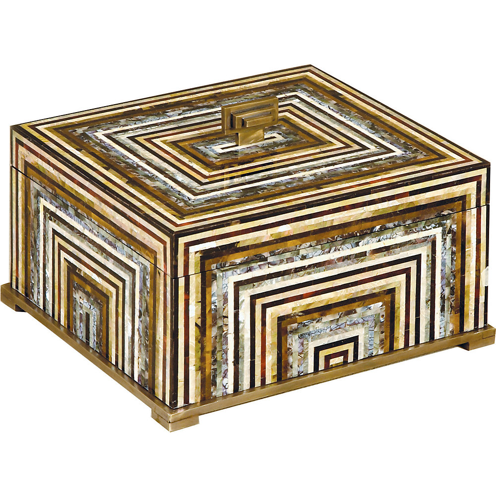 Pinstripe Wooden Decorative Box Maitland-Smith