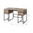 Rustic Oak & Black Finish Wirting Desk W/ USB Port