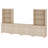 Sideboard Cabinet With Bar Hutch, Buffet Cabinet With 12 Drawers And 3 Tier Shelves, Light Beige, 135''