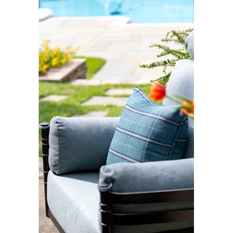 Lancaster High Back Deep Seating Swivel Chair, Spectrum Indigo Sunbrella® Plainweave