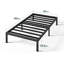 Barbieri Modern Metal Platform Bed Frame with Heavy Duty Steel Slat Support-1994905272
